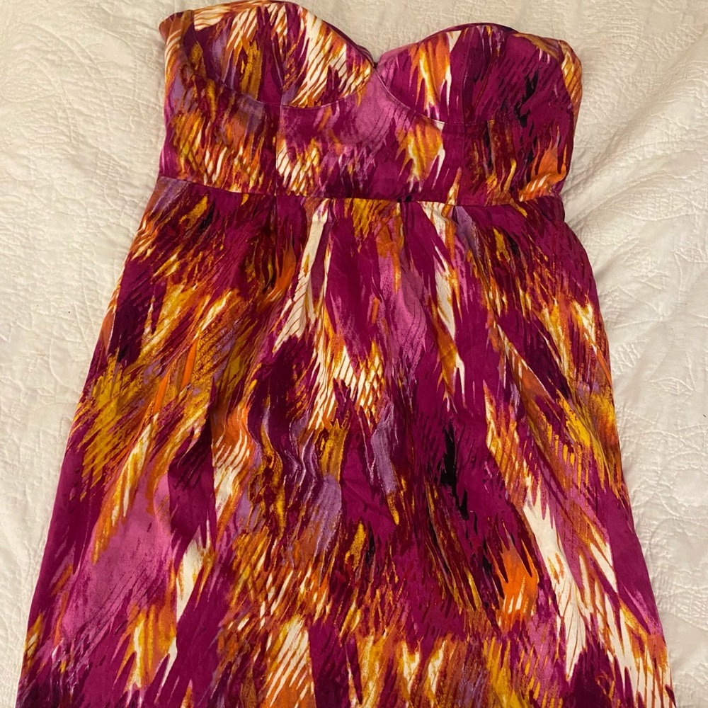 Multi colored corset dress